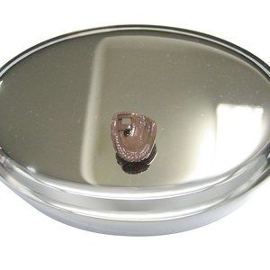Baseball Glove Oval Trinket Jewelry Box
